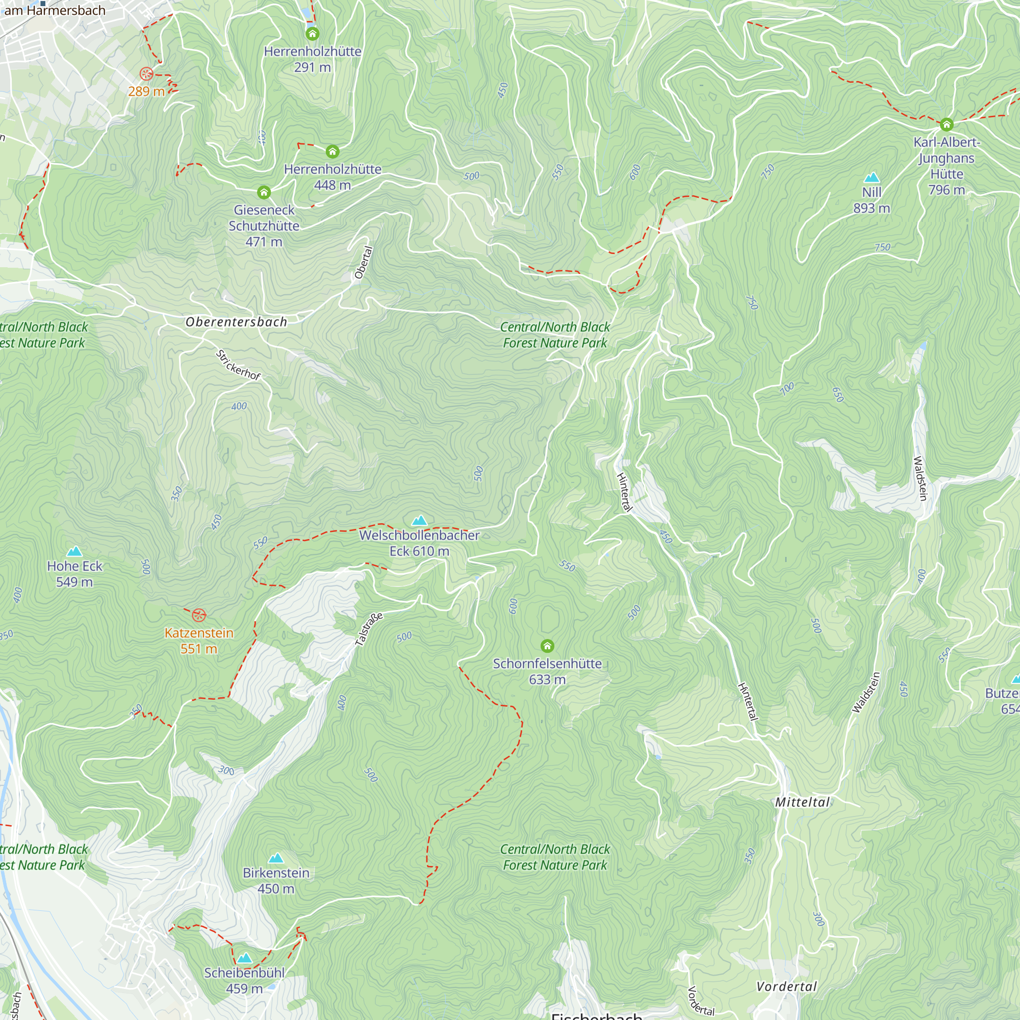 Oberentersbacher Hütte map
