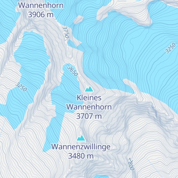 Map of Kleines Wannenhorn