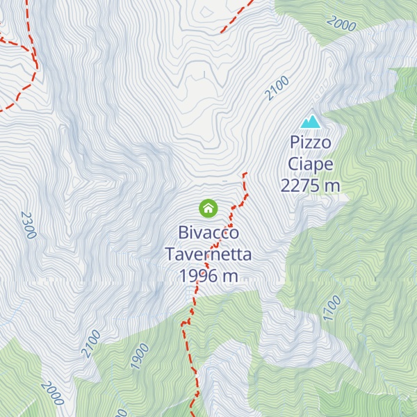 Map of Bivacco Tavernetta