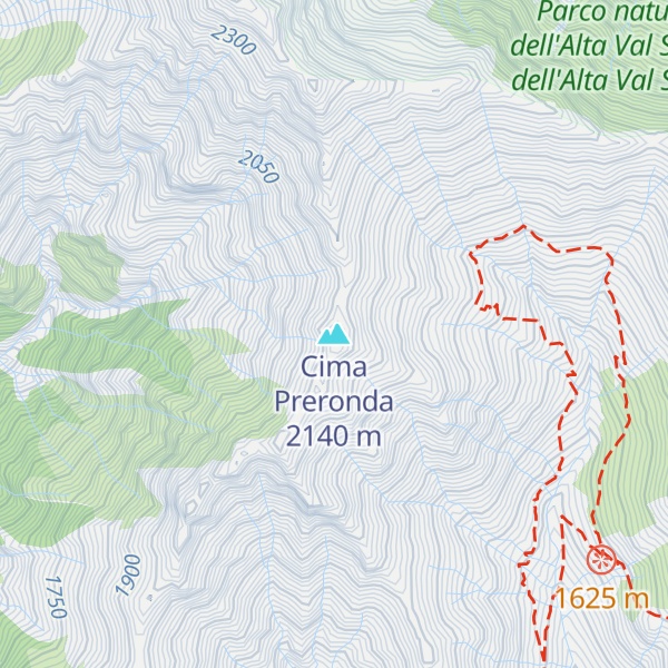 Map of Cima Preronda