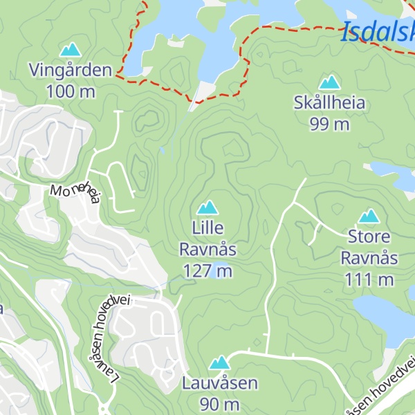 Map of Lille Ravnås