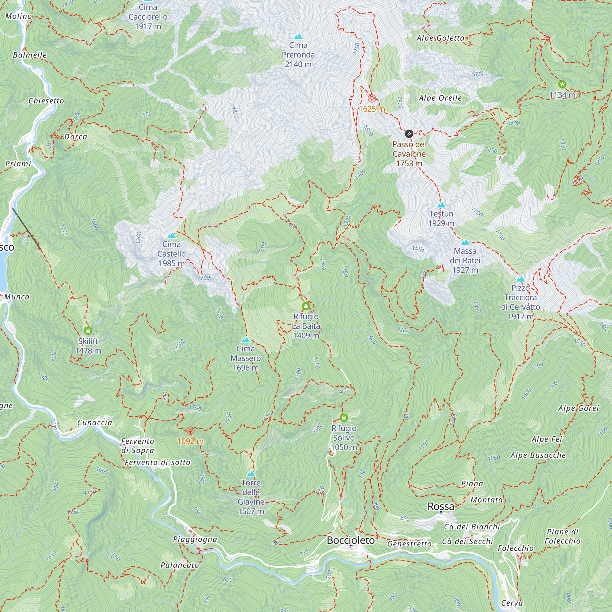 Rifugio La Baita map
