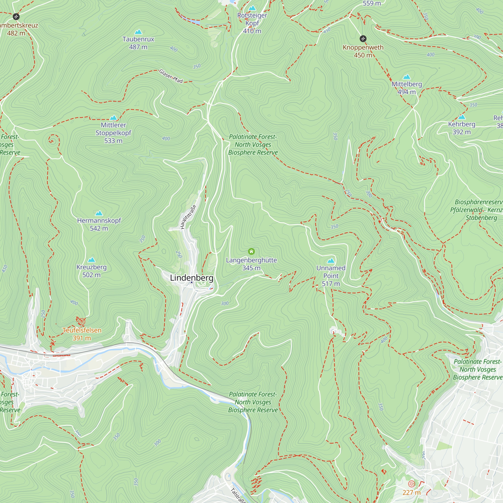 Langenberghütte map