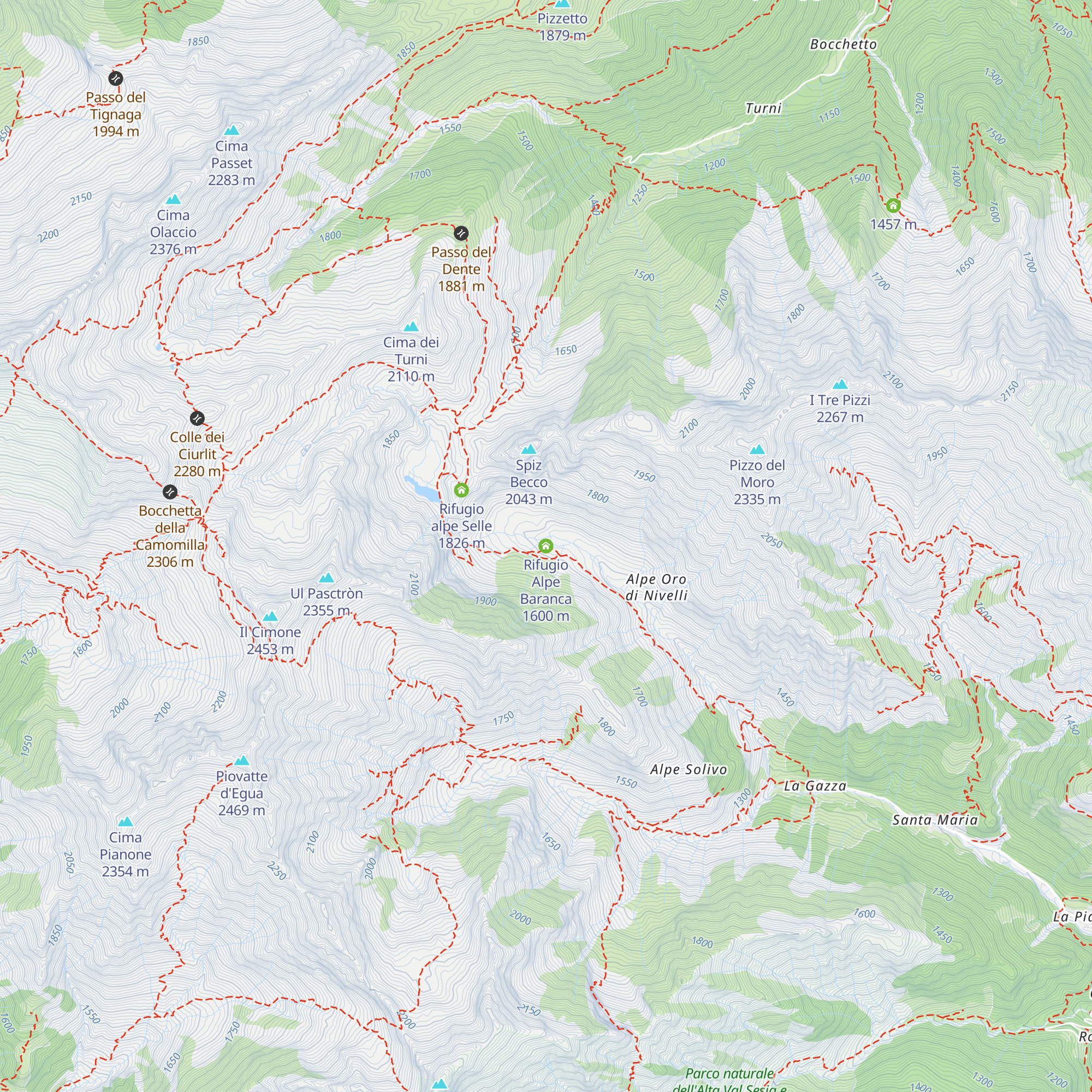 Rifugio Alpe Baranca map