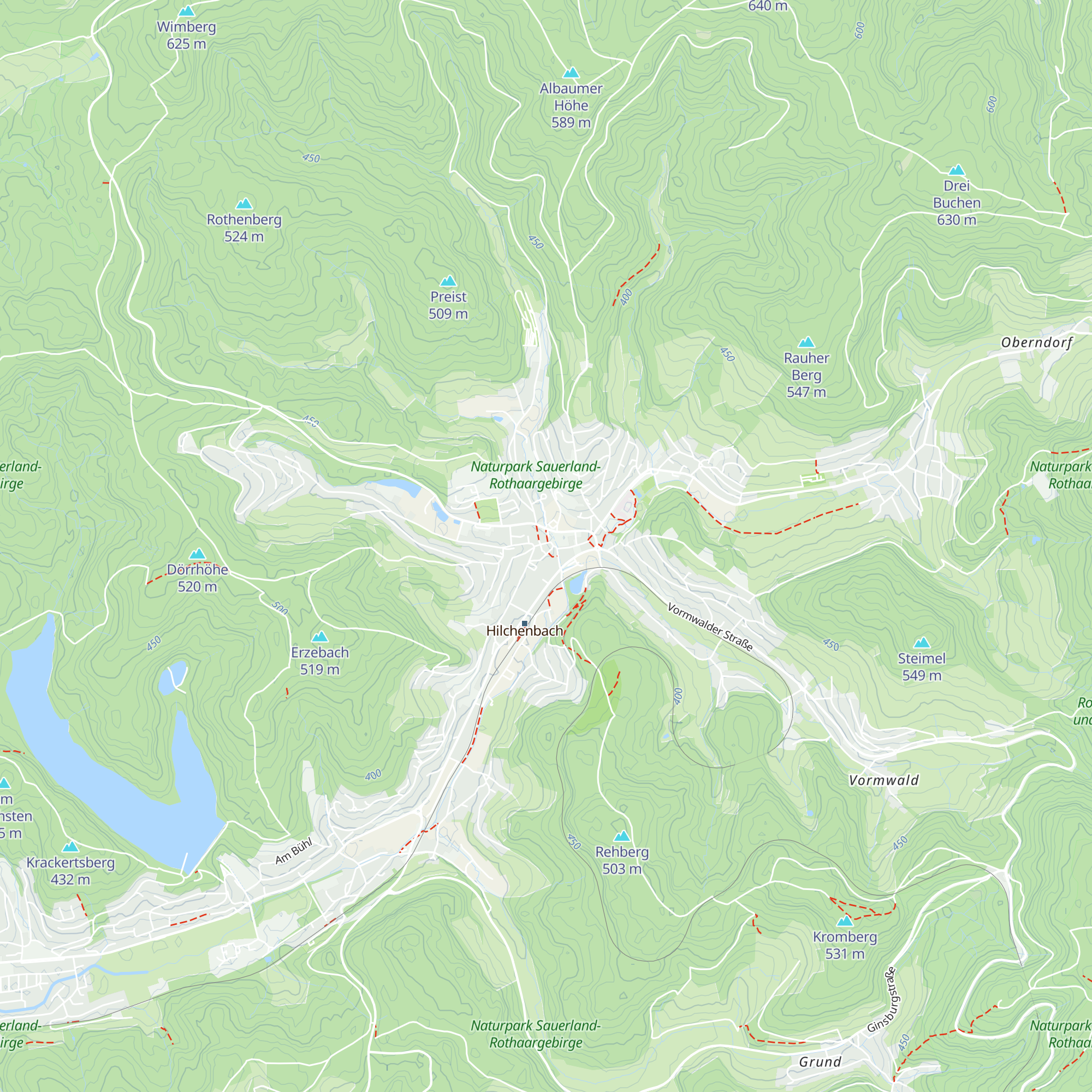 Tourist-Information Hilchenbach map