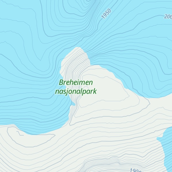 Map of Austre Hestbreapiggen
