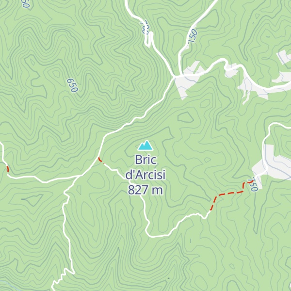 Map of Bric d'Arcisi