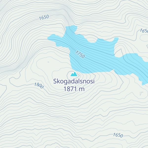 Map of Skogadalsnosi