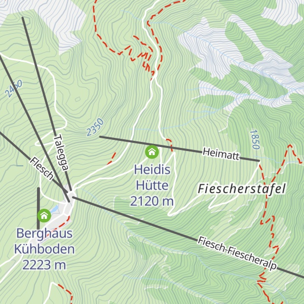 Map of Heidis Hütte