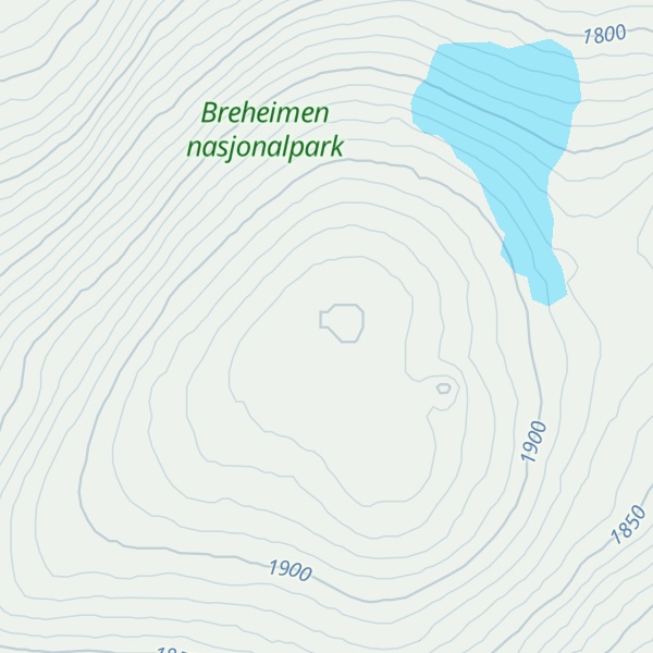 Map of Tverrfjellet