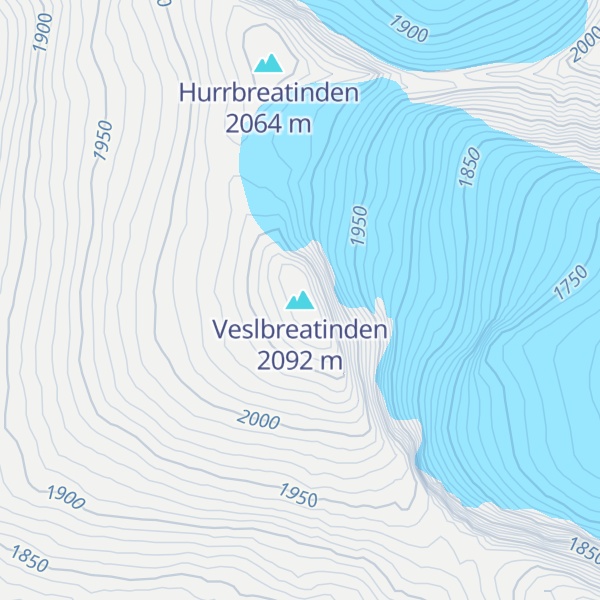 Map of Veslbreatinden