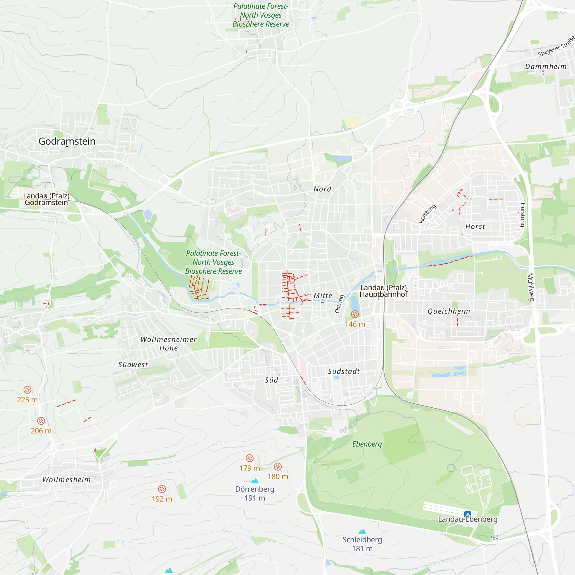 Büro für Tourismus Landau map