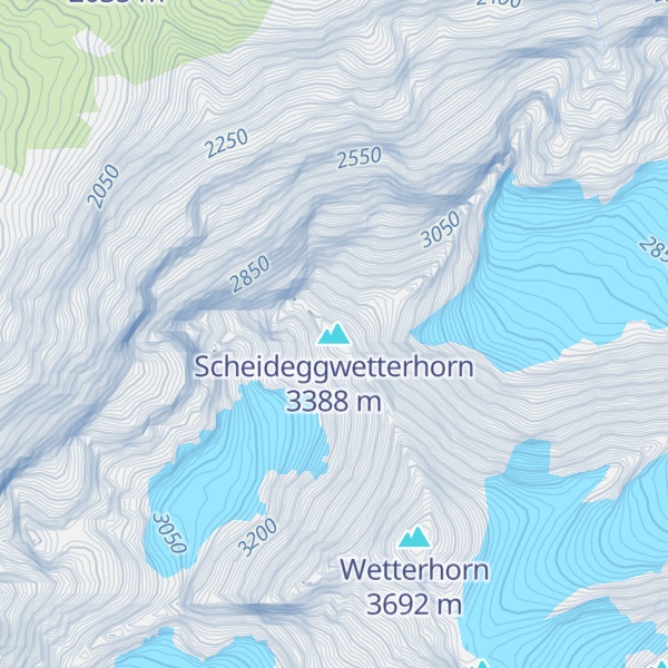 Map of Scheideggwetterhorn