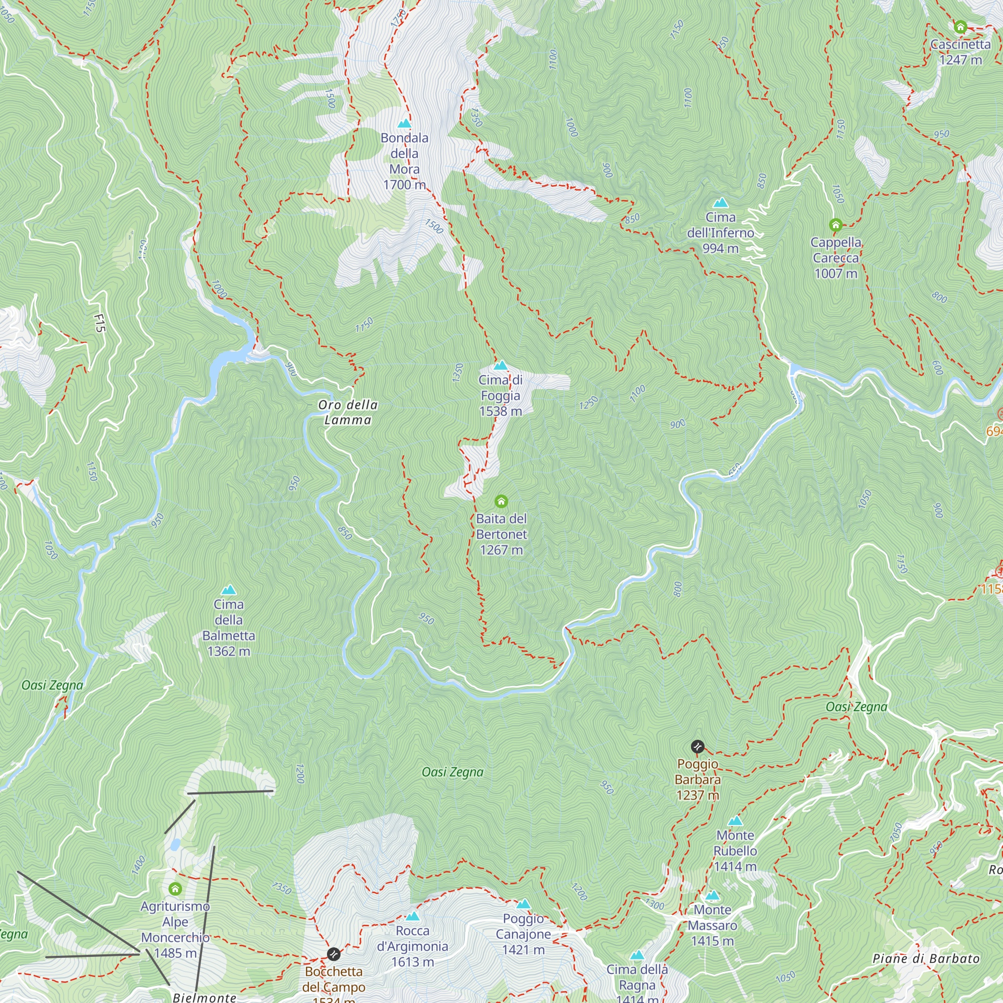 Baita del Bertonet map
