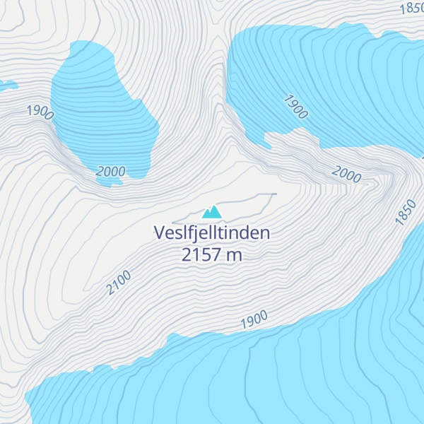 Map of Veslfjelltinden