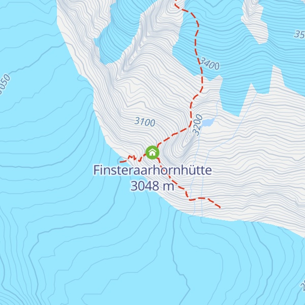 Map of Finsteraarhornhütte