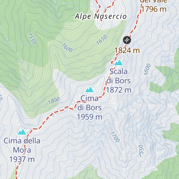 Map of Cima di Bors