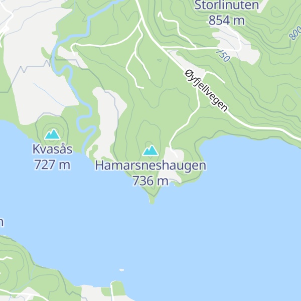 Map of Hamarsneshaugen