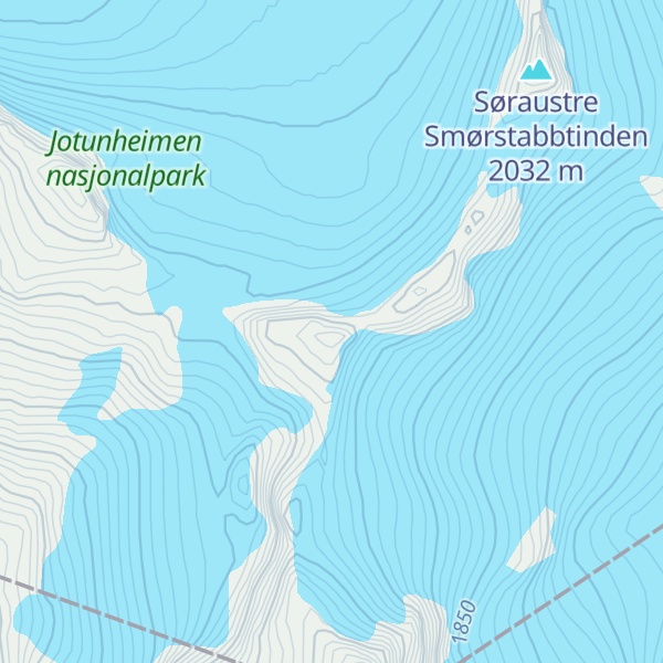 Map of Søre Smørstabbtinden
