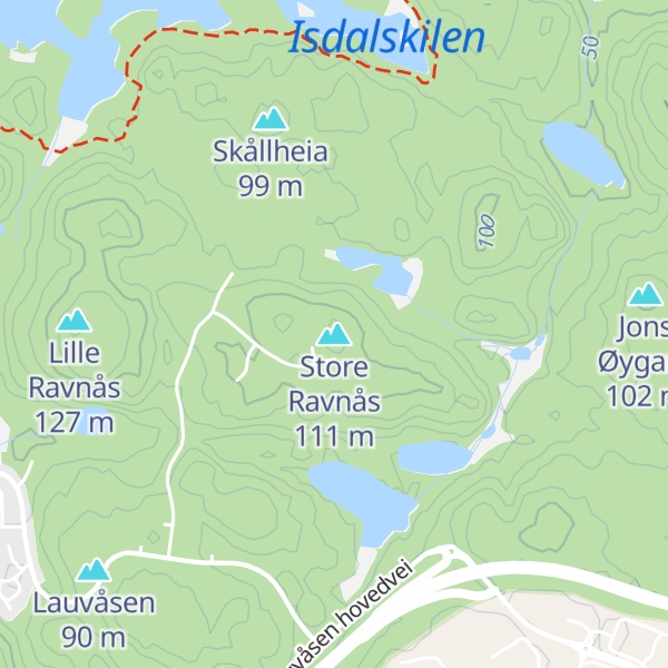 Map of Store Ravnås