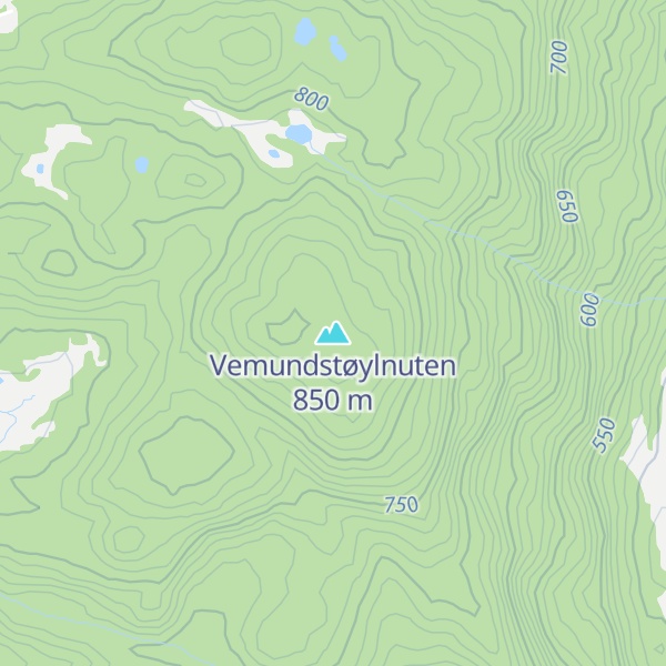 Map of Vemundstøylnuten