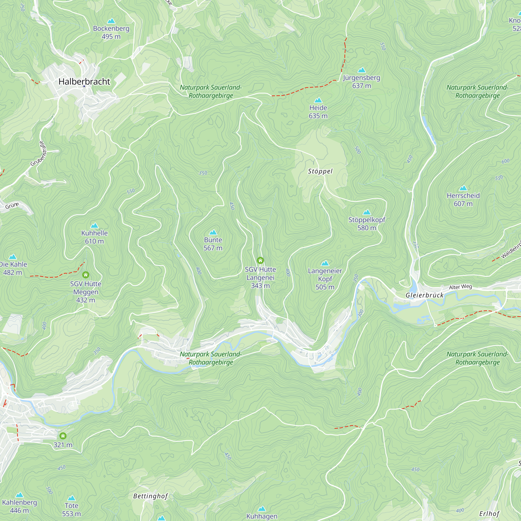 SGV Hütte Langenei map