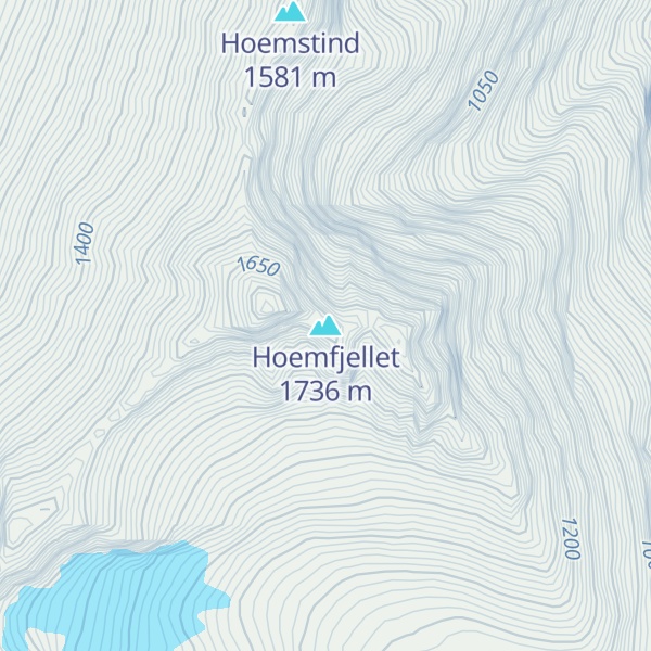 Map of Hoemfjellet