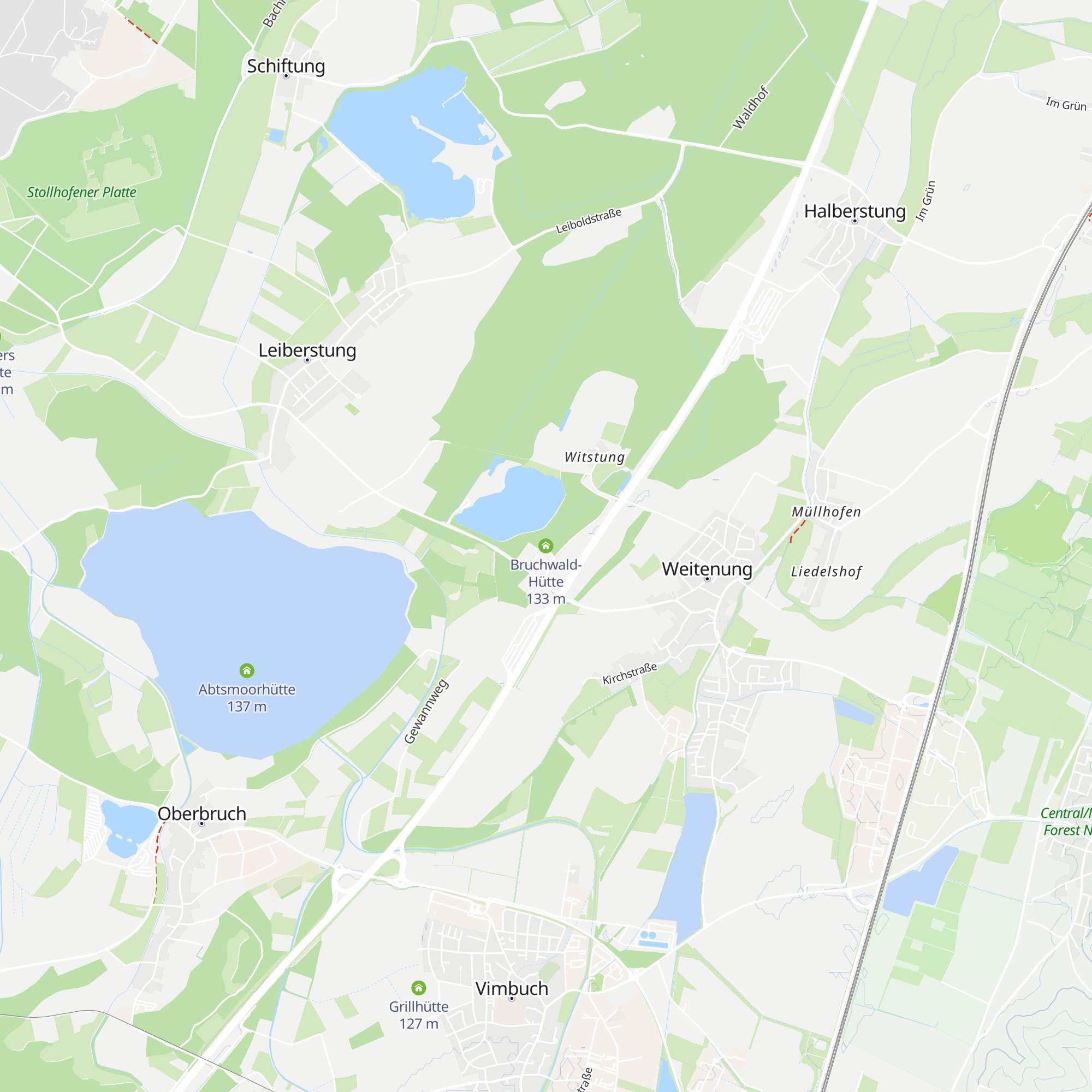 Bruchwald-Hütte map