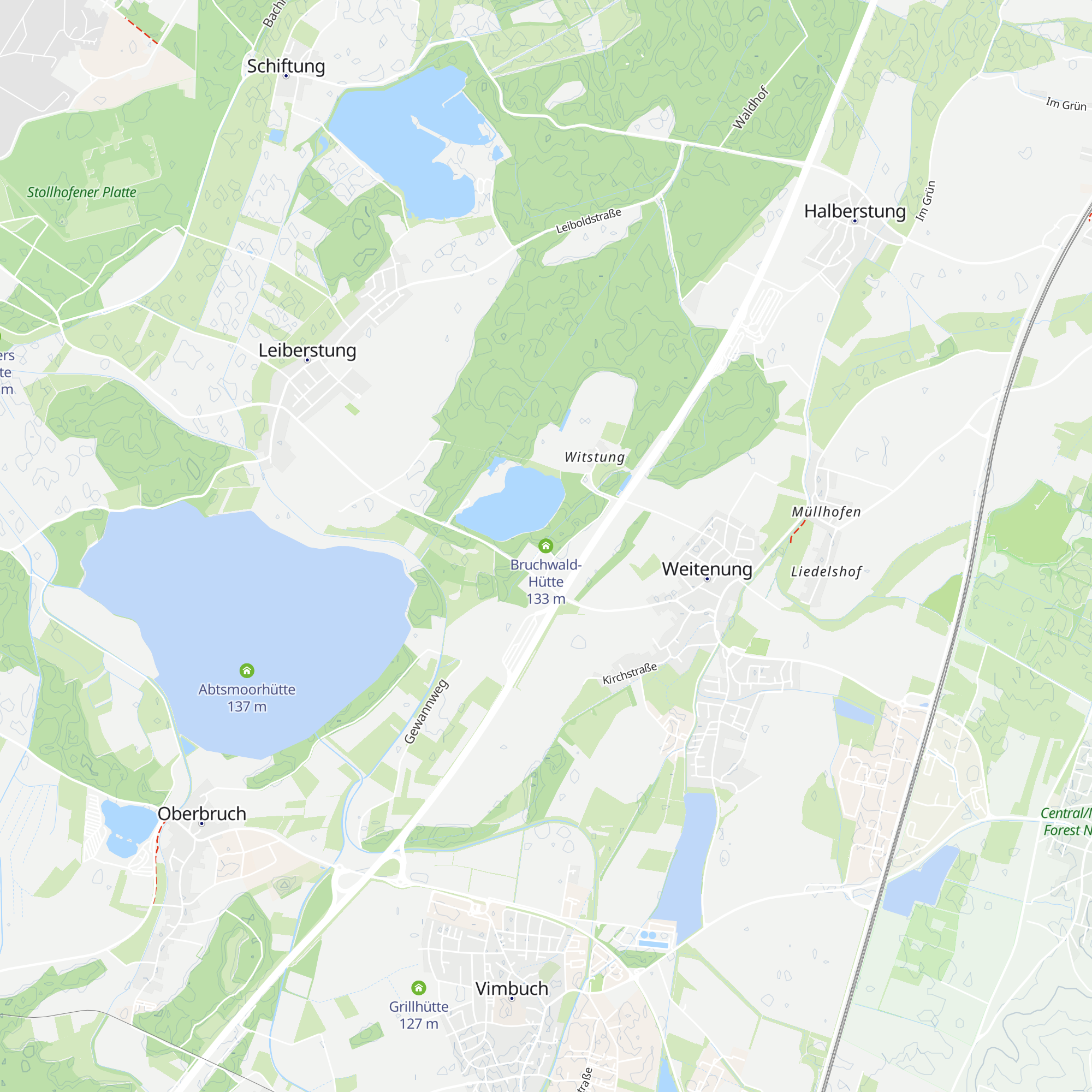 Bruchwald-Hütte map