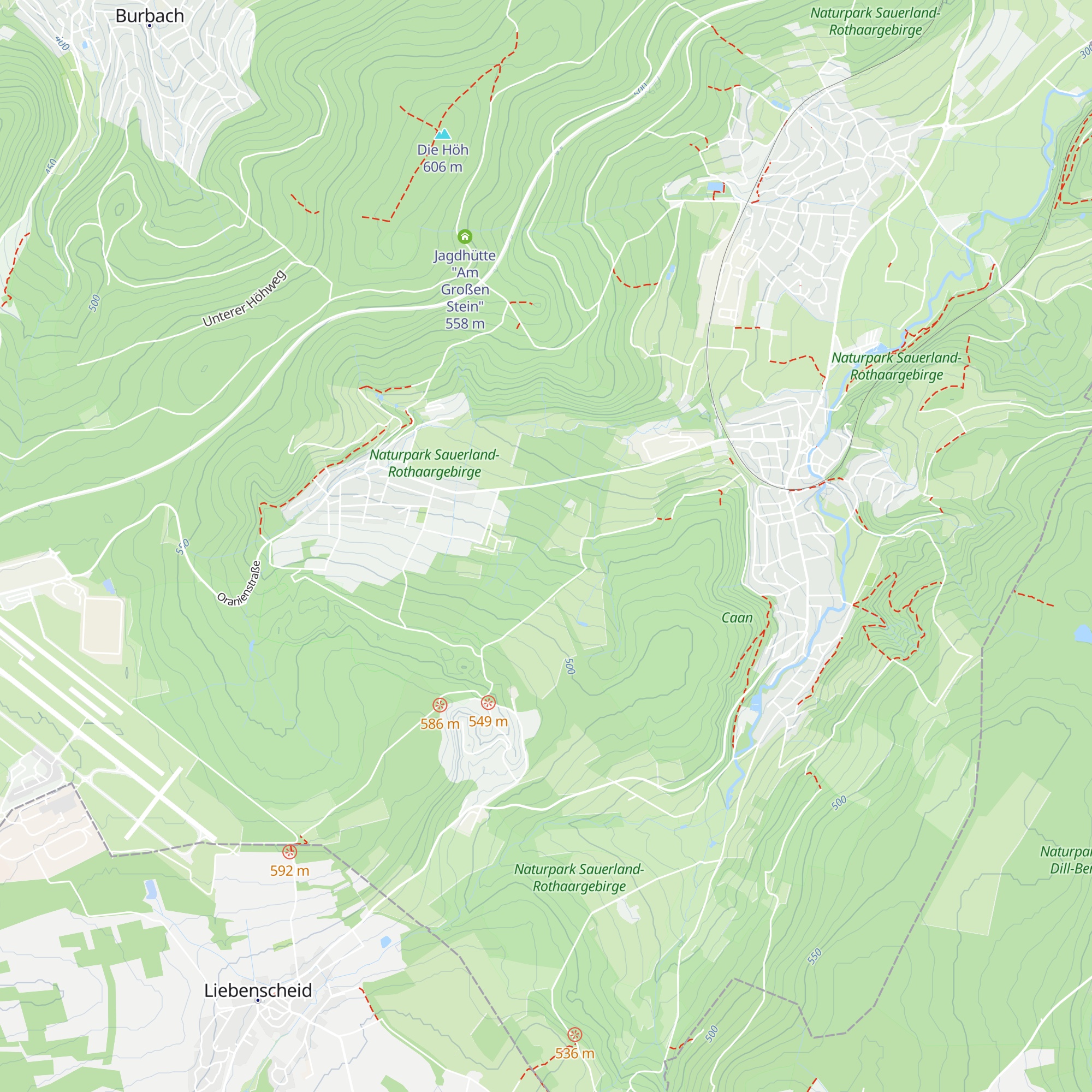 Hüttenborn map