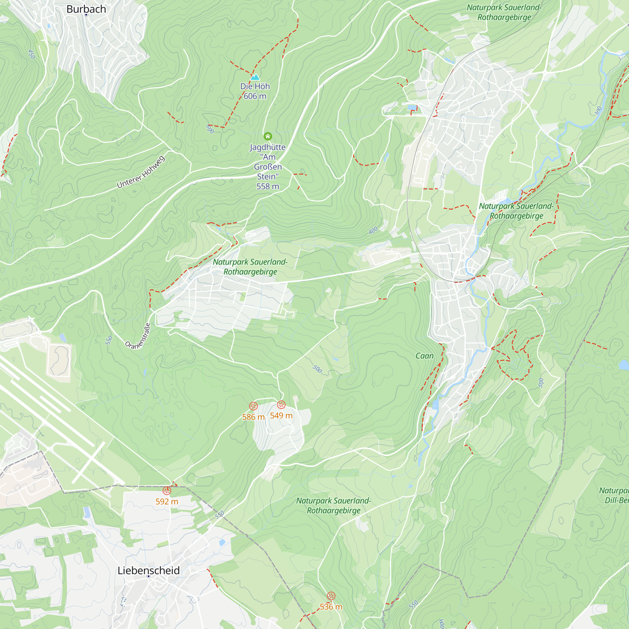 Hüttenborn map