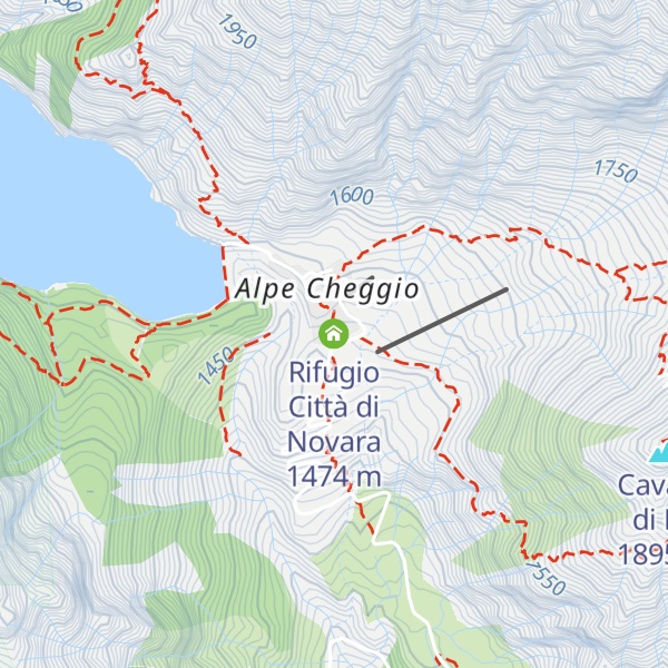 Map of Rifugio Città di Novara