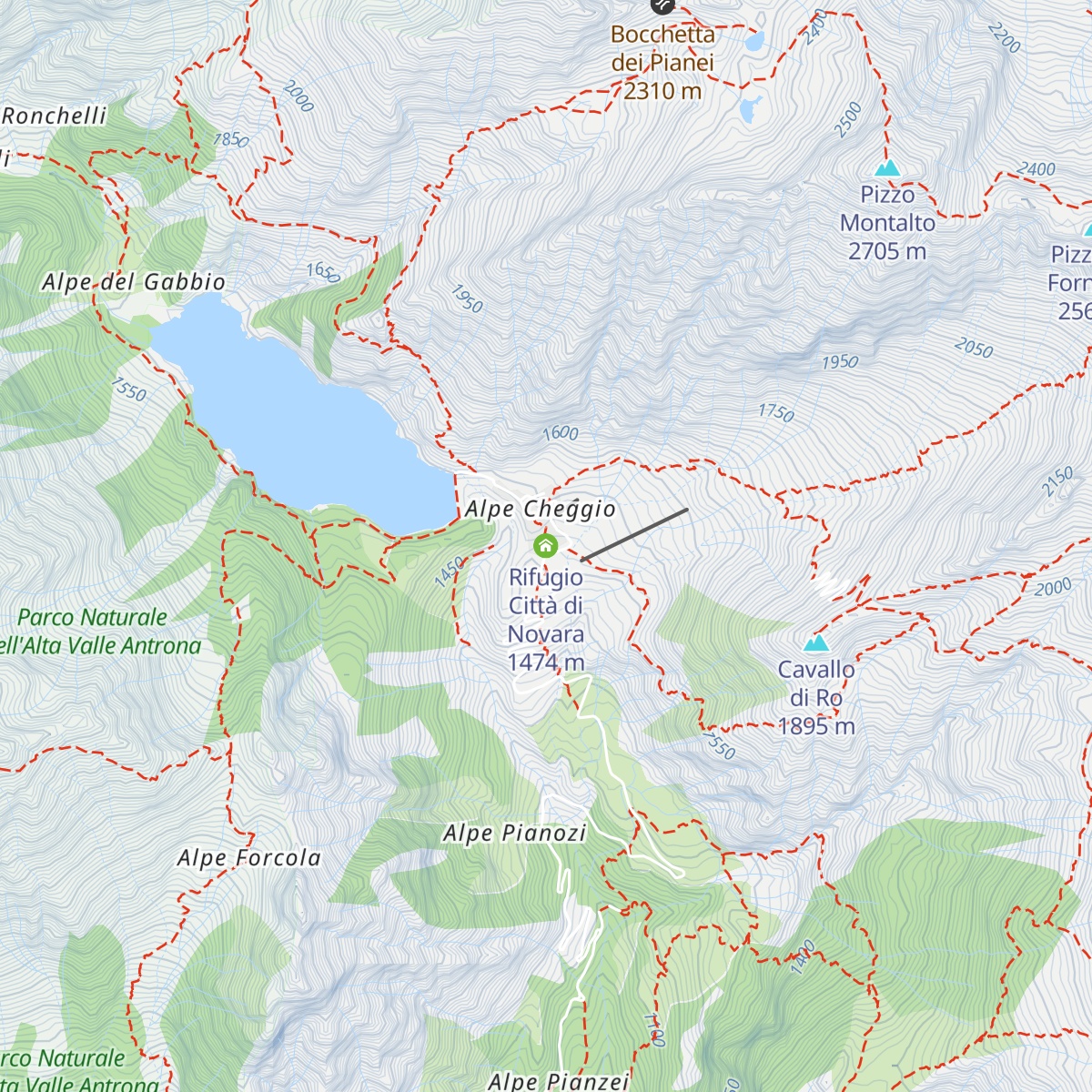Rifugio Città di Novara map