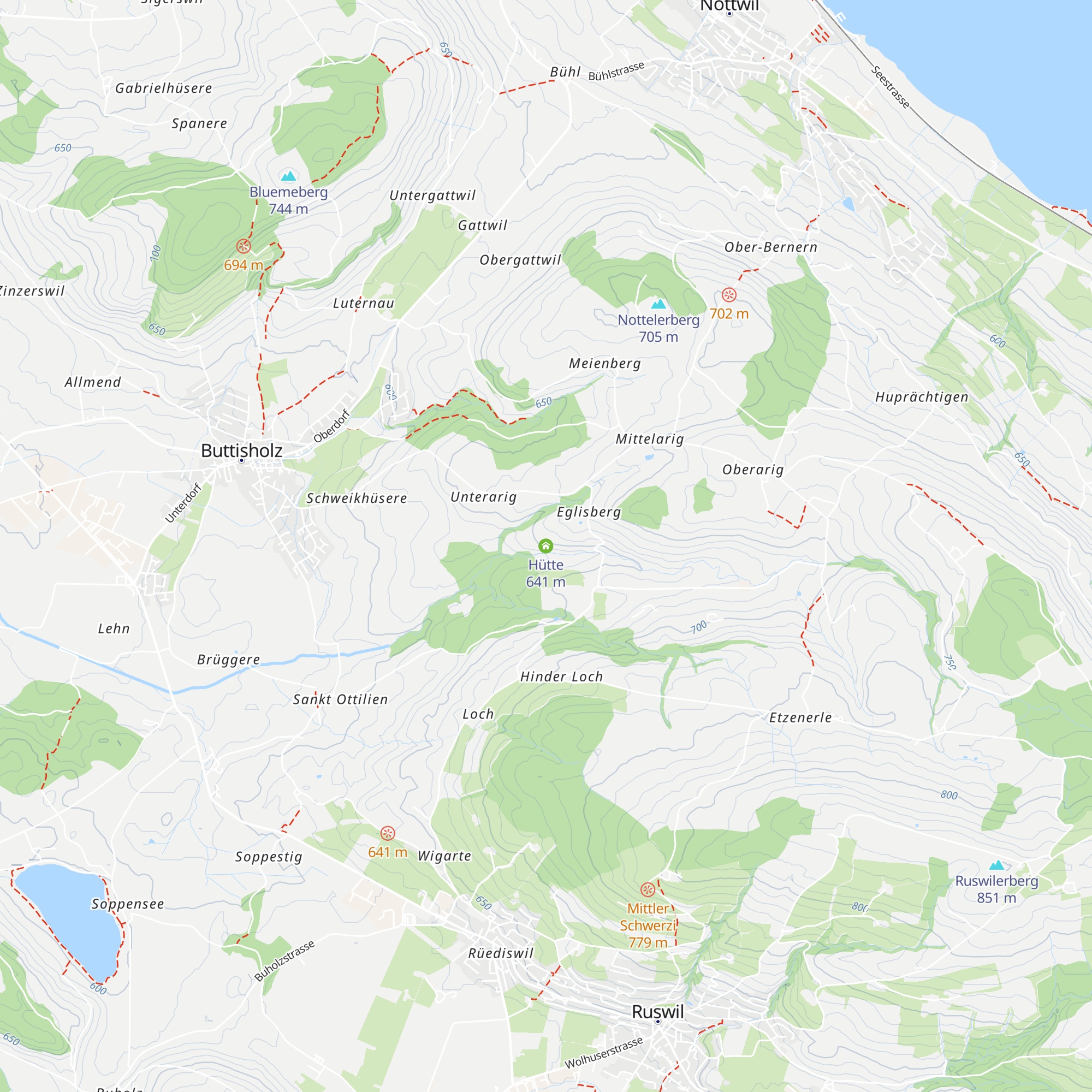 Hütte map