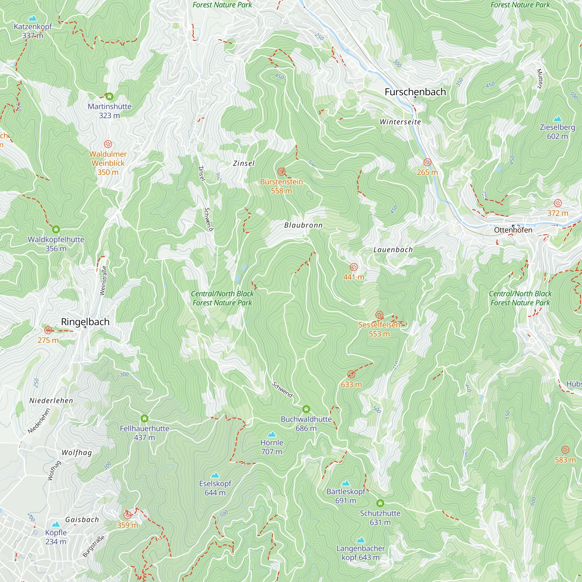 Hexenhütte Hexentanzplatz map