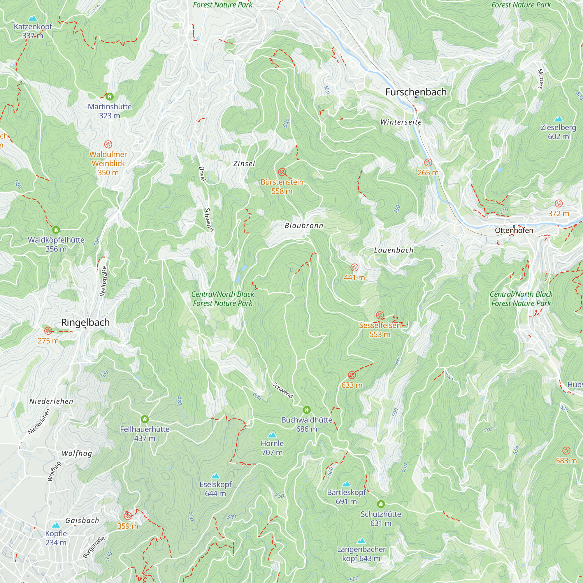 Hexenhütte Hexentanzplatz map