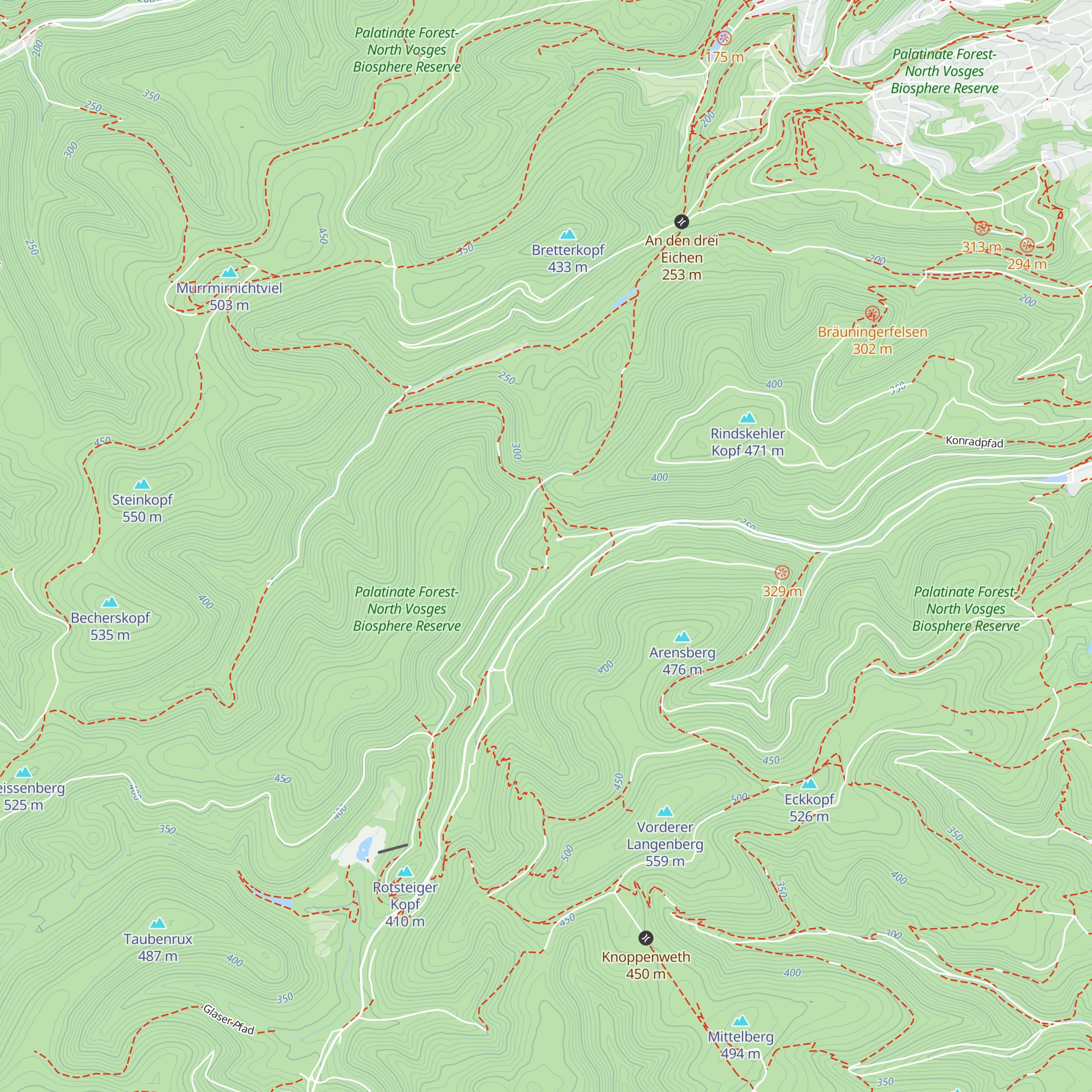 Naturfreundehaus Oppauer Haus map