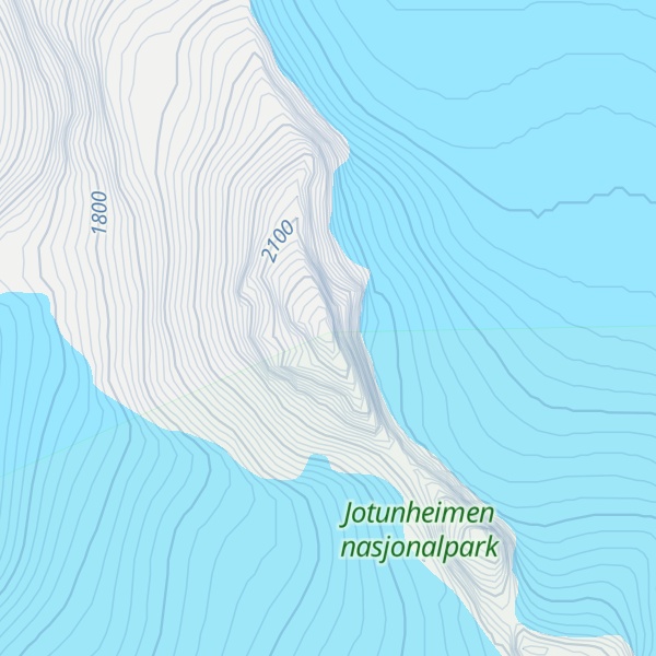 Map of Store Smørstabbtinden