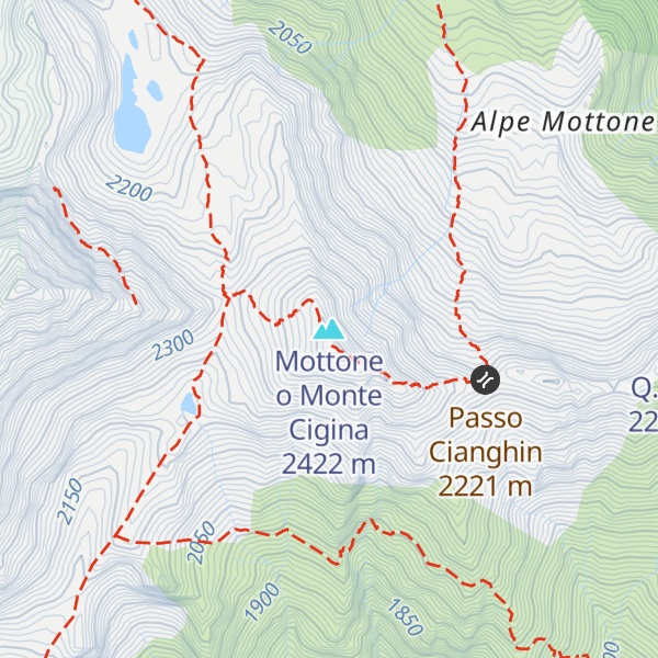 Map of Mottone o Monte Cigina