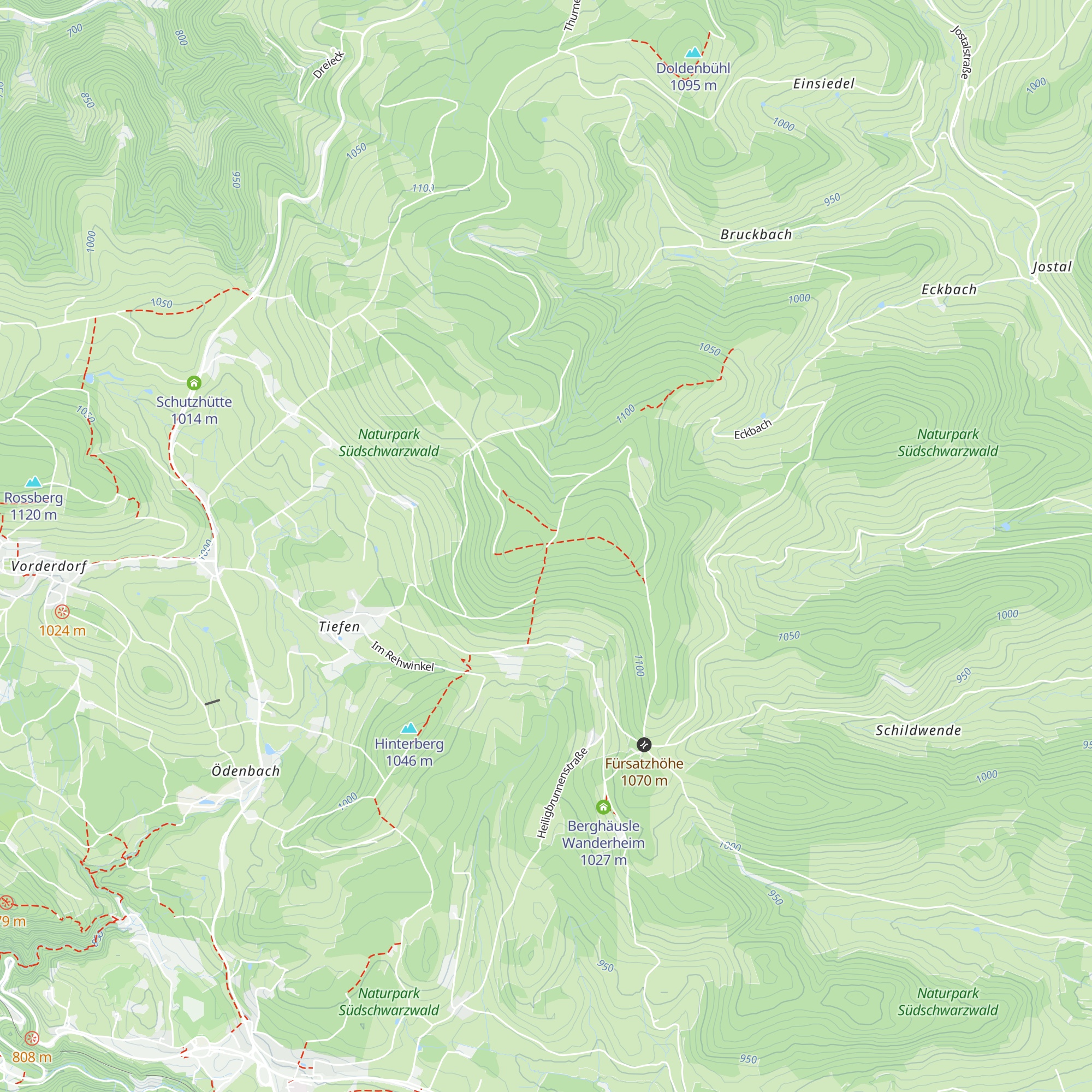 Weisstannenhöhe Schutzhütte map