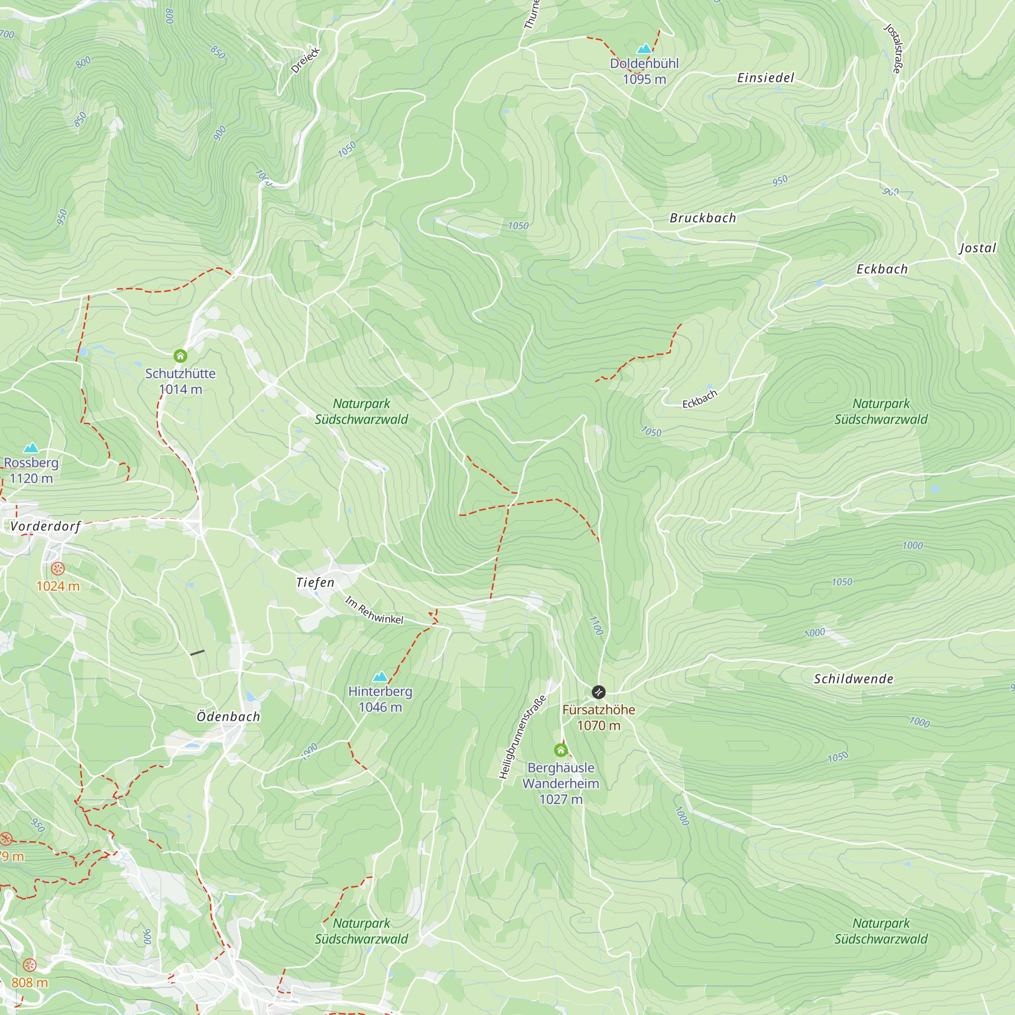 Weisstannenhöhe Schutzhütte map