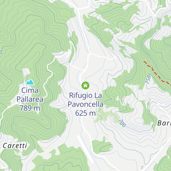 Map of Rifugio La Pavoncella