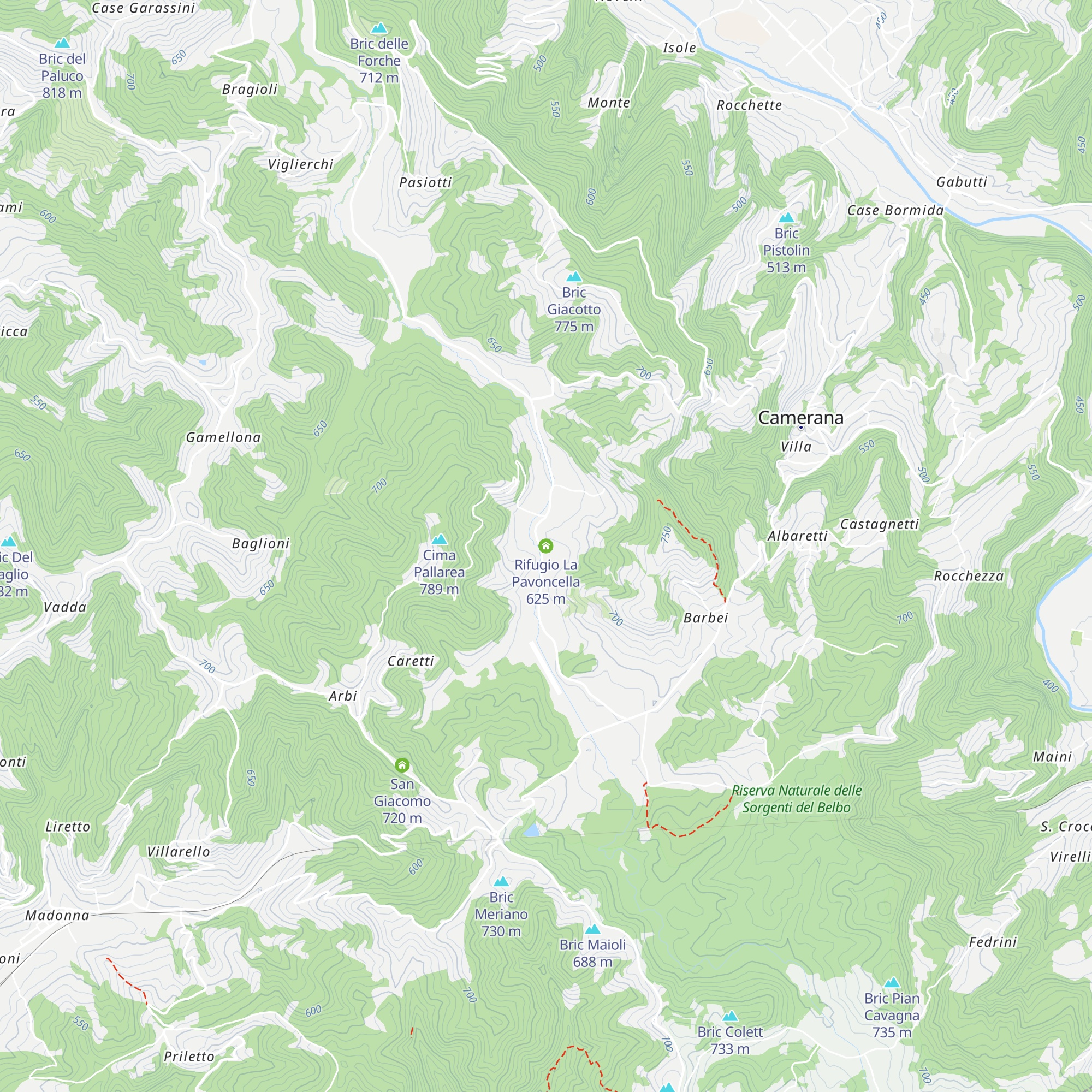 Rifugio La Pavoncella map