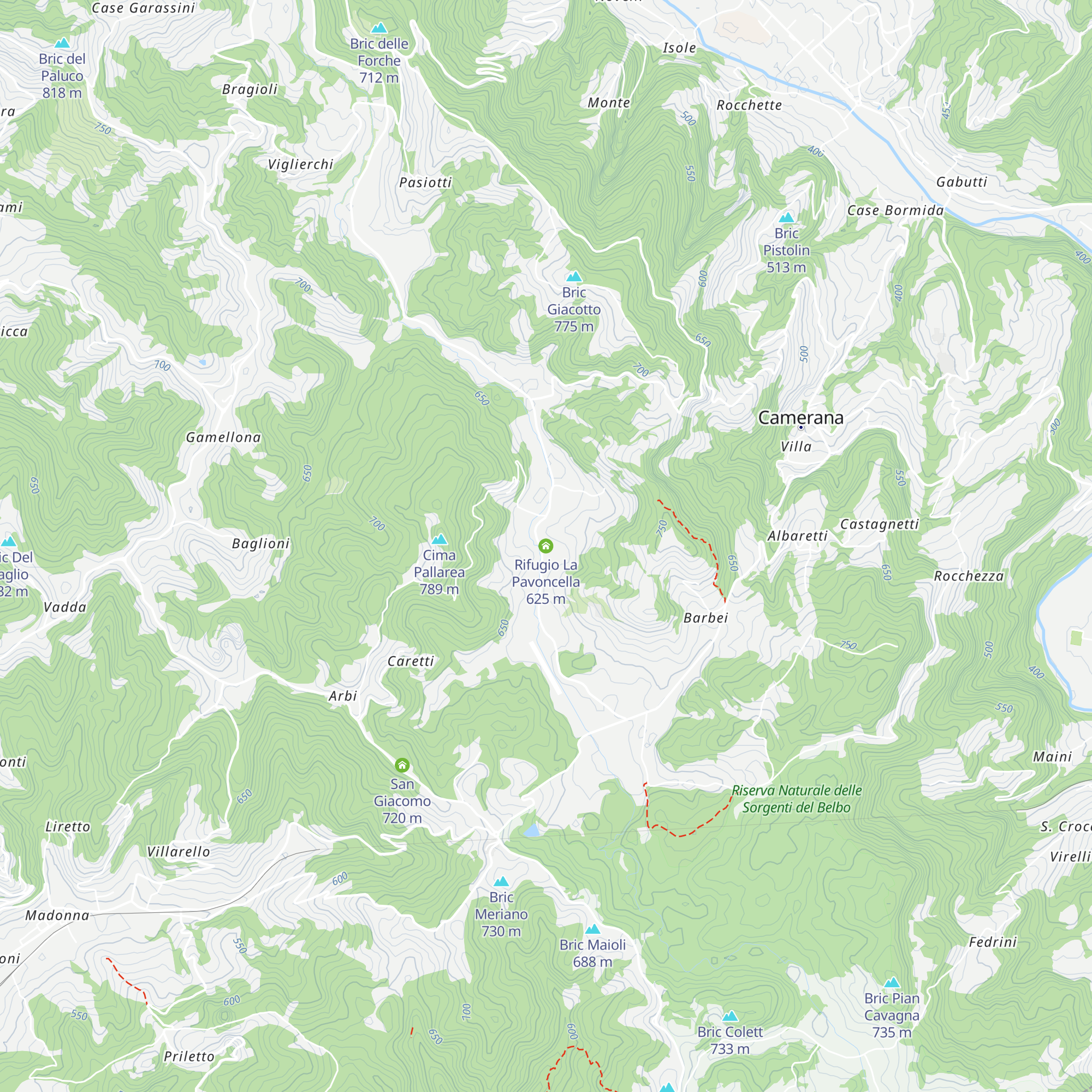 Rifugio La Pavoncella map