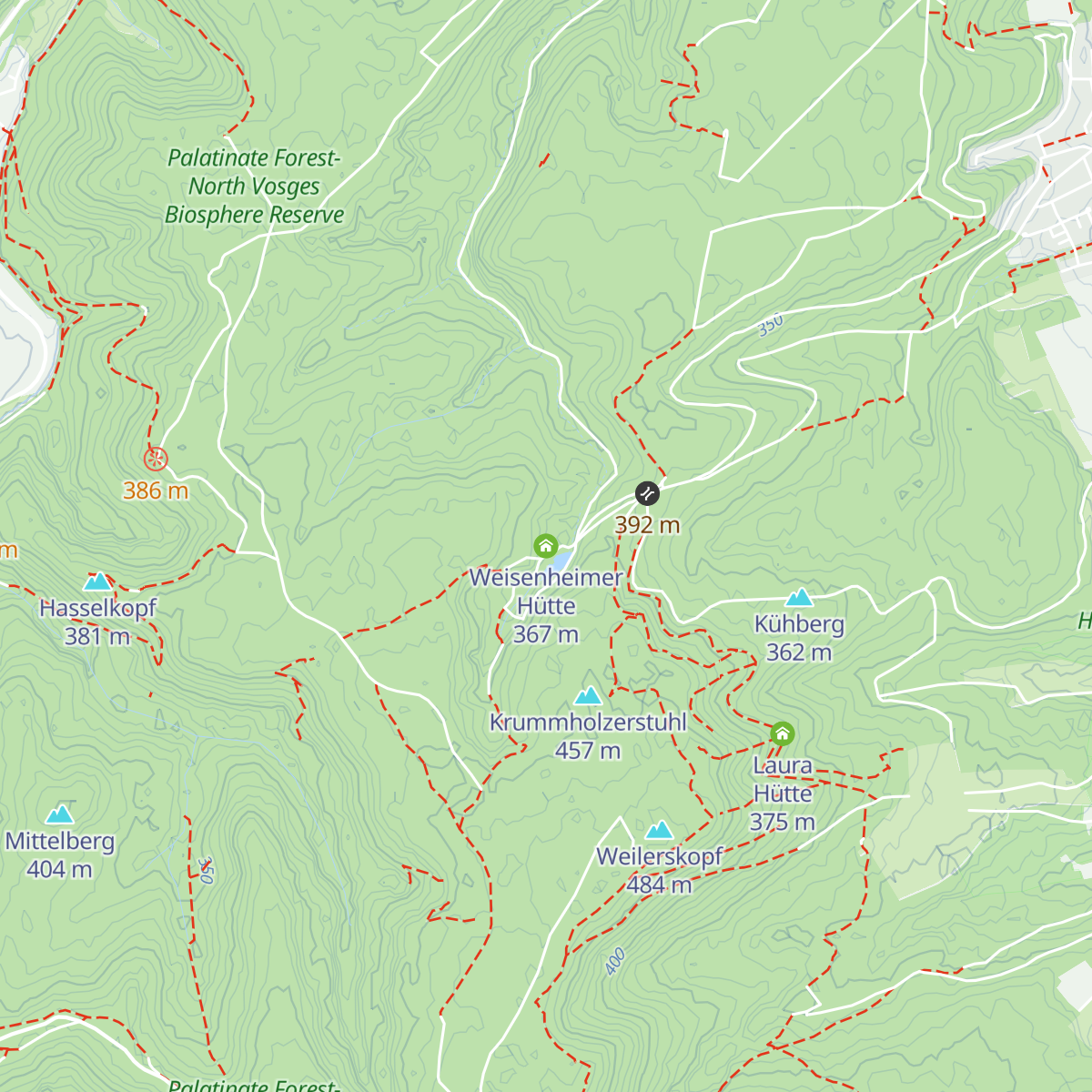 Weisenheimer Hütte map