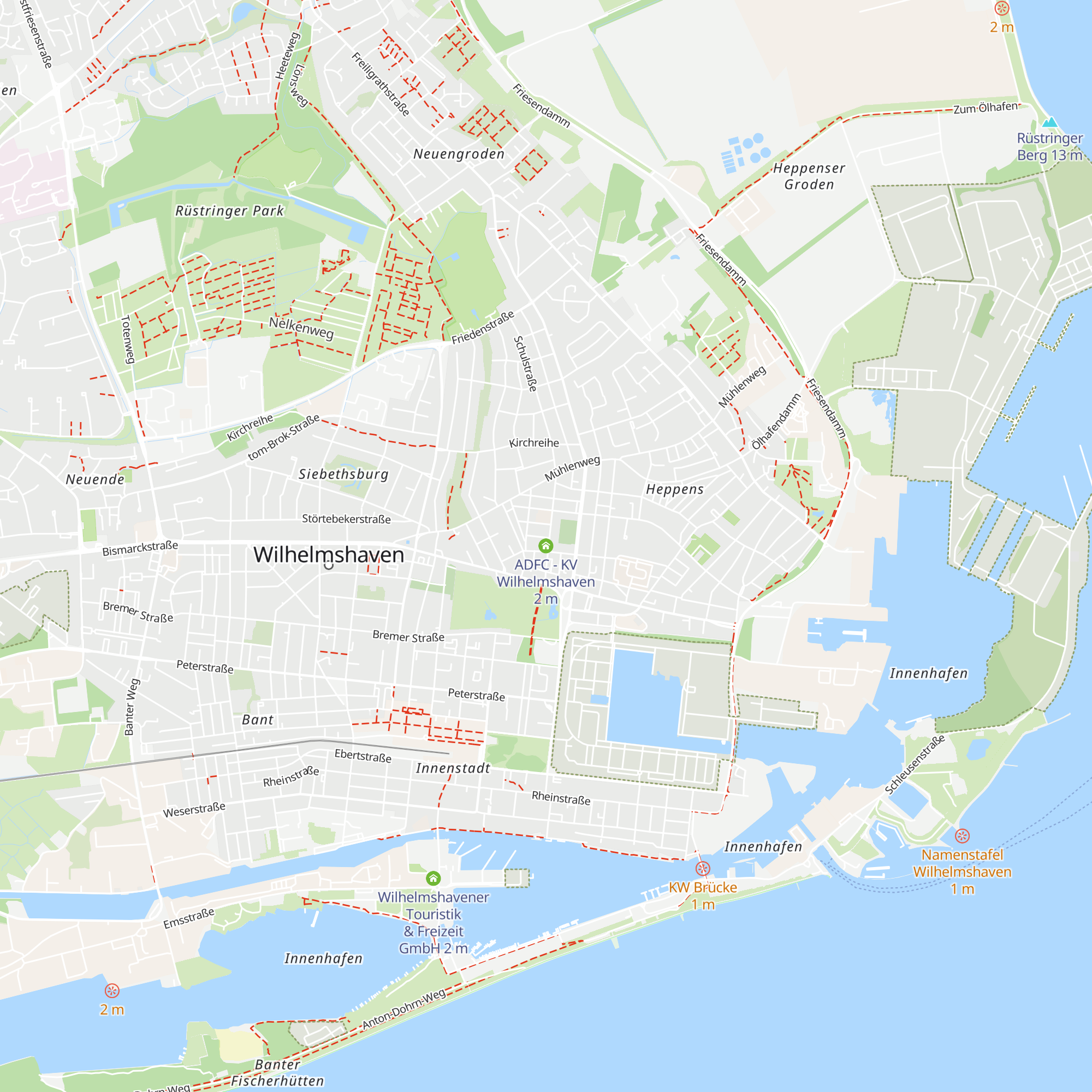 ADFC - KV Wilhelmshaven map