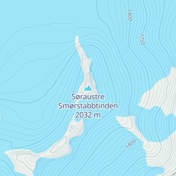 Map of Søraustre Smørstabbtinden