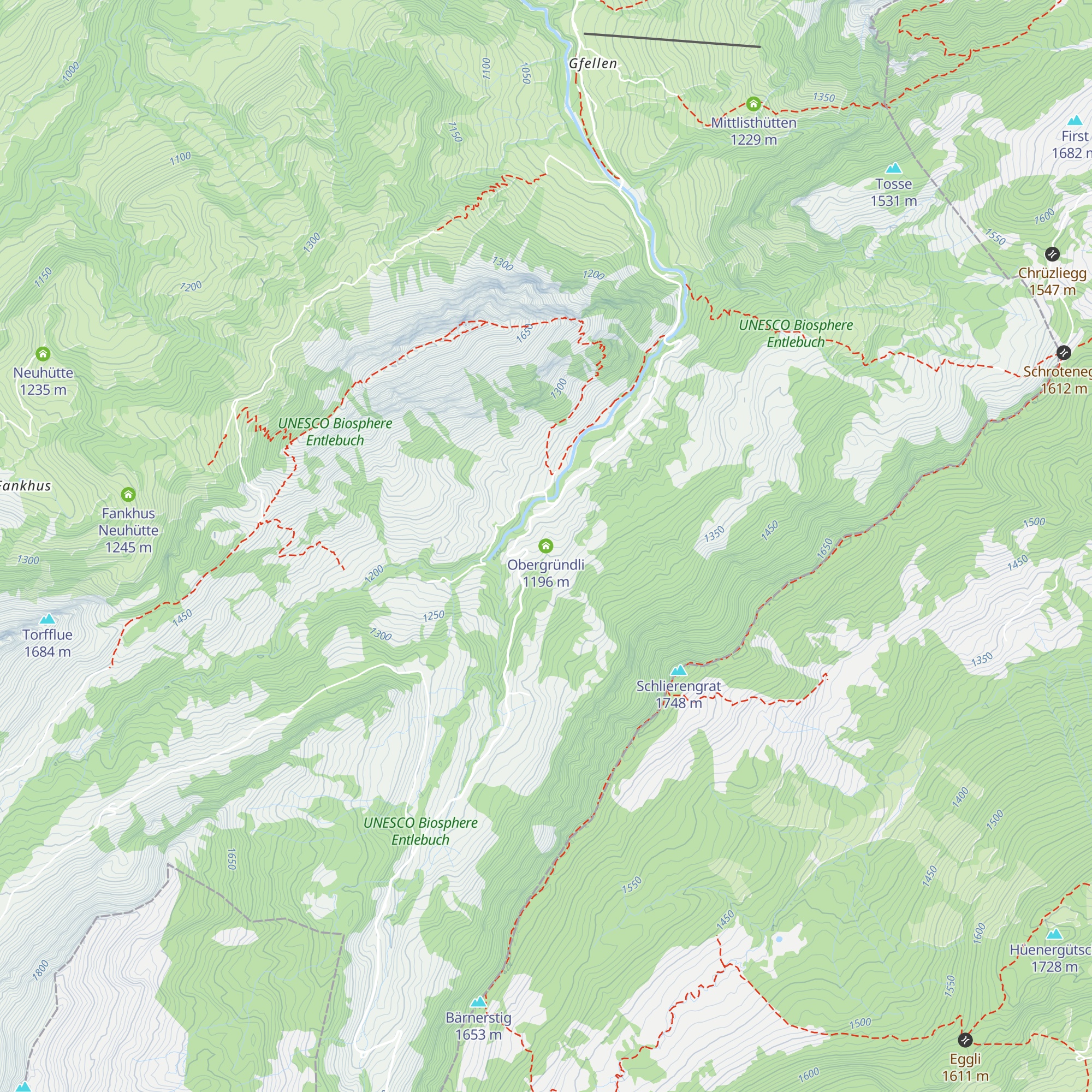 Obergründli map