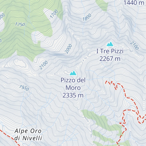 Map of Pizzo del Moro