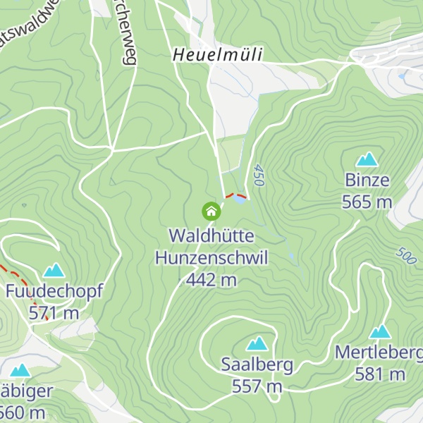 Map of Waldhütte Hunzenschwil